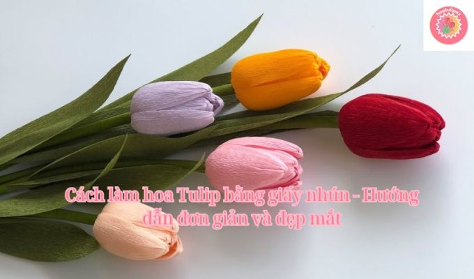 Cách làm hoa Tulip bằng giấy nhún – Hướng dẫn đơn giản và đẹp mắt